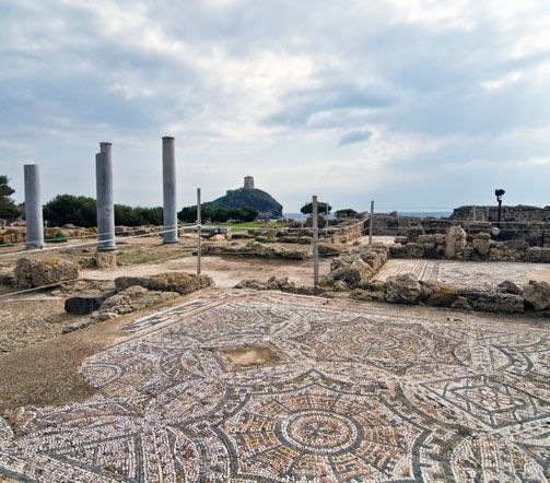 scorcio dell'antica città di Nora a Pula