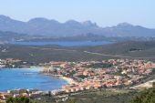 vista di Golfo Aranci dal promontorio di Cala Moresca