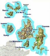 cartina dell'Arcipelago della Maddalena