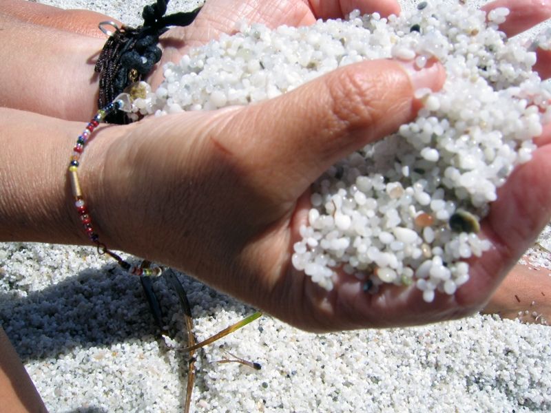 la spiaggia di riso della costa di Is Arenas nell'oristanese