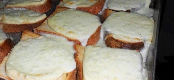 Bruschetta with cheese Pecorino