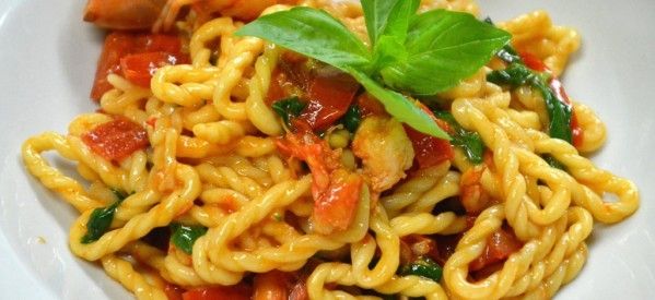 Le Lorighittas ai Crostacei ( pasta tipica di Morgongiori)