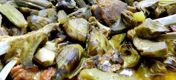 Lamb stew with artichokes