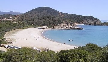 spiaggia del Campeggio Torre Chia