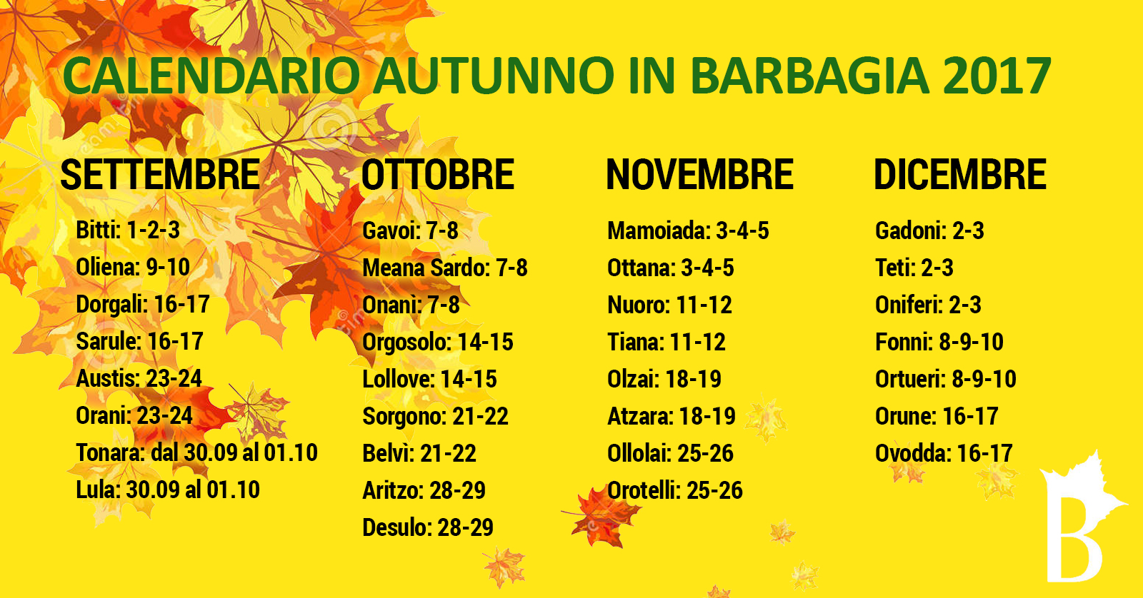 Autunno in Barbagia 2017